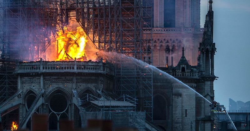 Paris's Notre Dame Cathedral fire in pictures: 'Everything is burning'