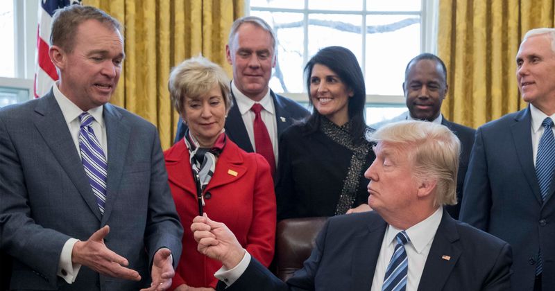 'Please leave the room': Donald Trump kicks out his Chief of Staff Mick Mulvaney for coughing during Oval Office interview
