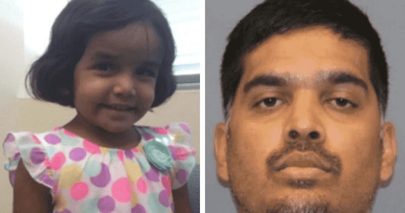 Sherin Mathews' dad jailed for life after expert rejects his claims that she 'choked to death on milk' before he dumped her body near drain