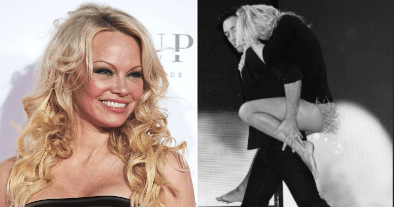 Pamela Anderson shows off dancer's body in racy gold leotard during steamy surprise routine in Germany