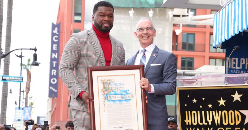 50 Cent gets a star on Hollywood Walk of Fame, launches bizarre rant at Evanescence for 2004 Grammy win