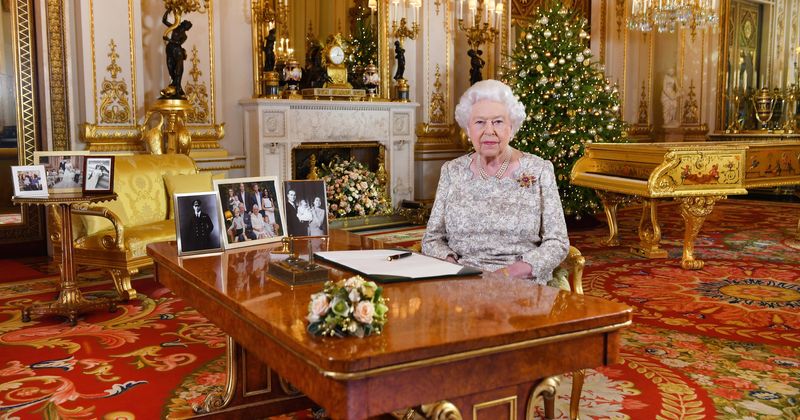 Queen offers a glimpse into Buckingham Palace's $490M renovation including video of wallpapers being removed