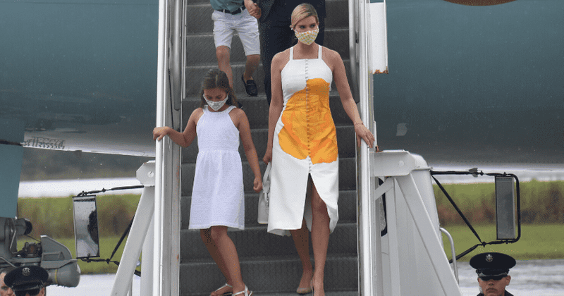 Ivanka glams up for Elon Musk's SpaceX launch in $1,700 floral midi dress and matching mask