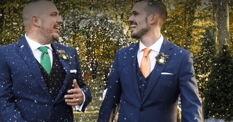 Netflix's 'Say I do': After battling Stage 4 cancer, Jason surprises Jonathan with a winter wonderland wedding