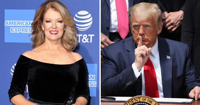 Mary Hart blasted for allegedly showing white power symbol at Trump event, Angry Internet calls her 'disgusting'