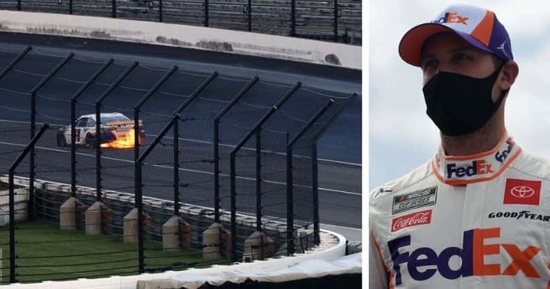 Goodyear slammed after Denny Hamlin crashes out of Brickyard 400: 'Time for NASCAR to find another tire company'
