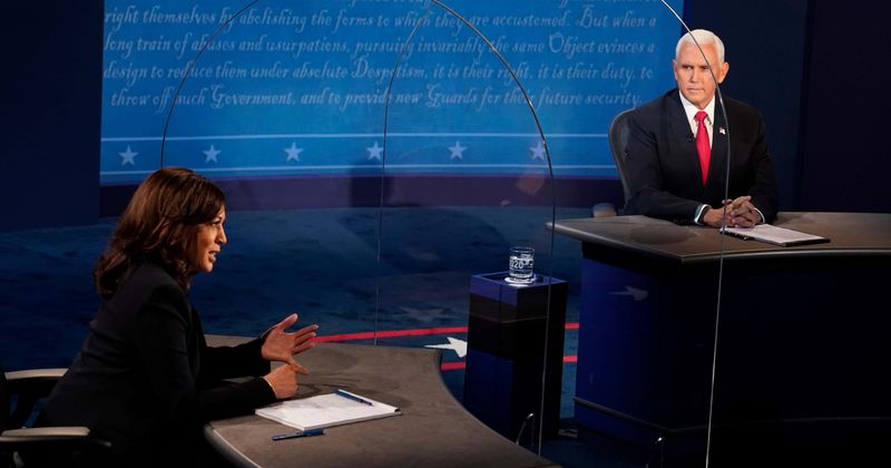 'You’re entitled to your own opinion, you’re not entitled to your own facts': Pence's Moynihan quote amuses Harris