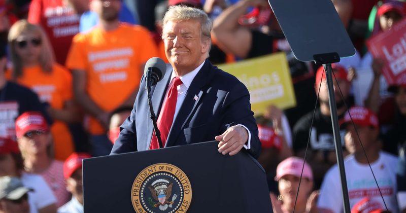 Trump says Californians have to 'eat through mask', Internet trolls him saying they are 'surgically implanted'