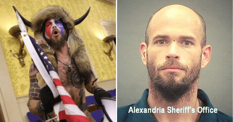 ‘QAnon Shaman’ Jacob Chansley unrecognizable in mugshot without headdress, makeup and tattoos from Capitol riots