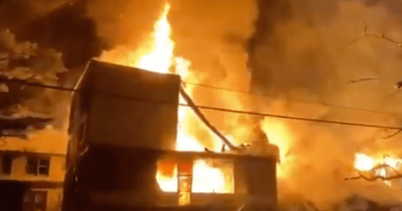 Huge fire breaks out at New York nursing home, many feared trapped as roof collapses after 'massive explosion'