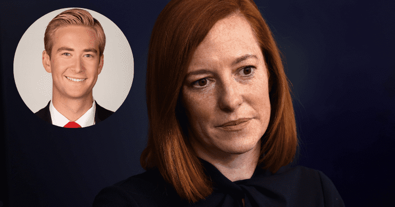 Jen Psaki tears into Peter Doocy's 'misleading' question on Georgia, trolls say 'he had his a** handed to him'
