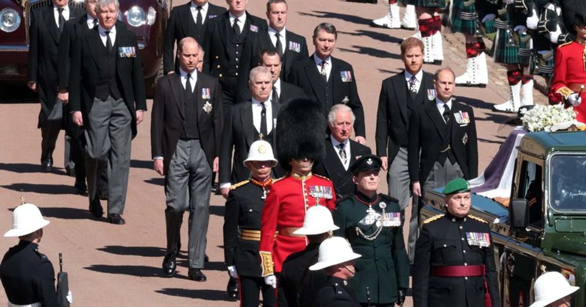 Prince Philip funeral: Royals don't wear masks as they walk with coffin, put them on after entering chapel