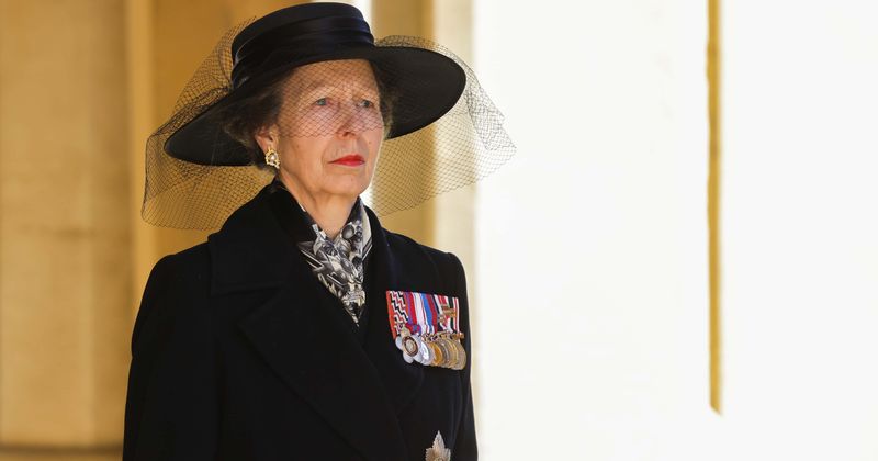 Princess Anne looks 'divine' in earrings gifted by parents and military medals at Prince Philip's funeral