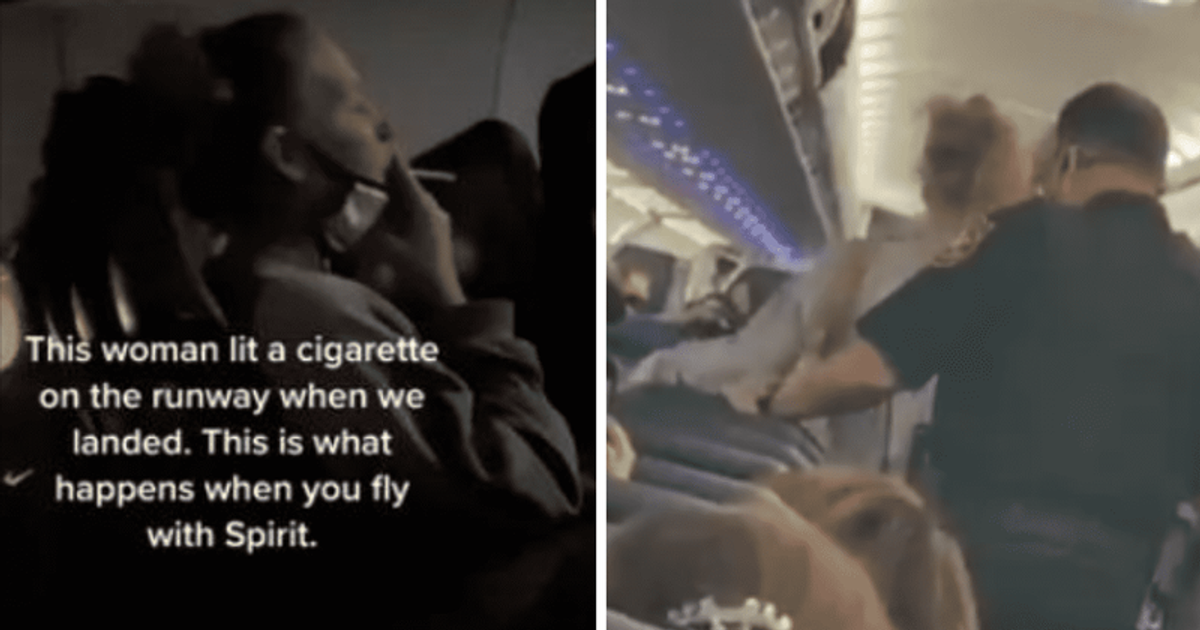 Flight ‘Karen’ smokes cigarette on Spirit Airlines plane, says ‘it's been a long day’