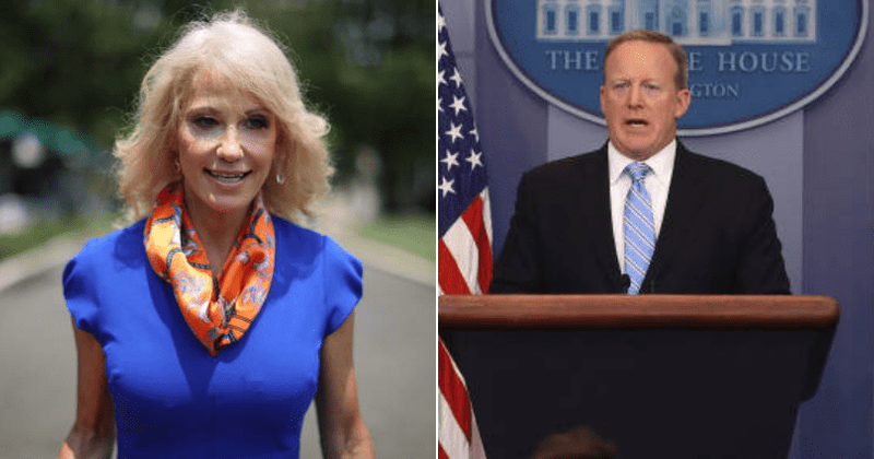 Kellyanne Conway and Sean Spicer fired from military board, trolls say 'about time'