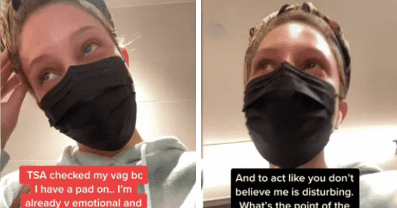 TikToker feels 'violated' after TSA pats down her vagina for wearing menstrual pad