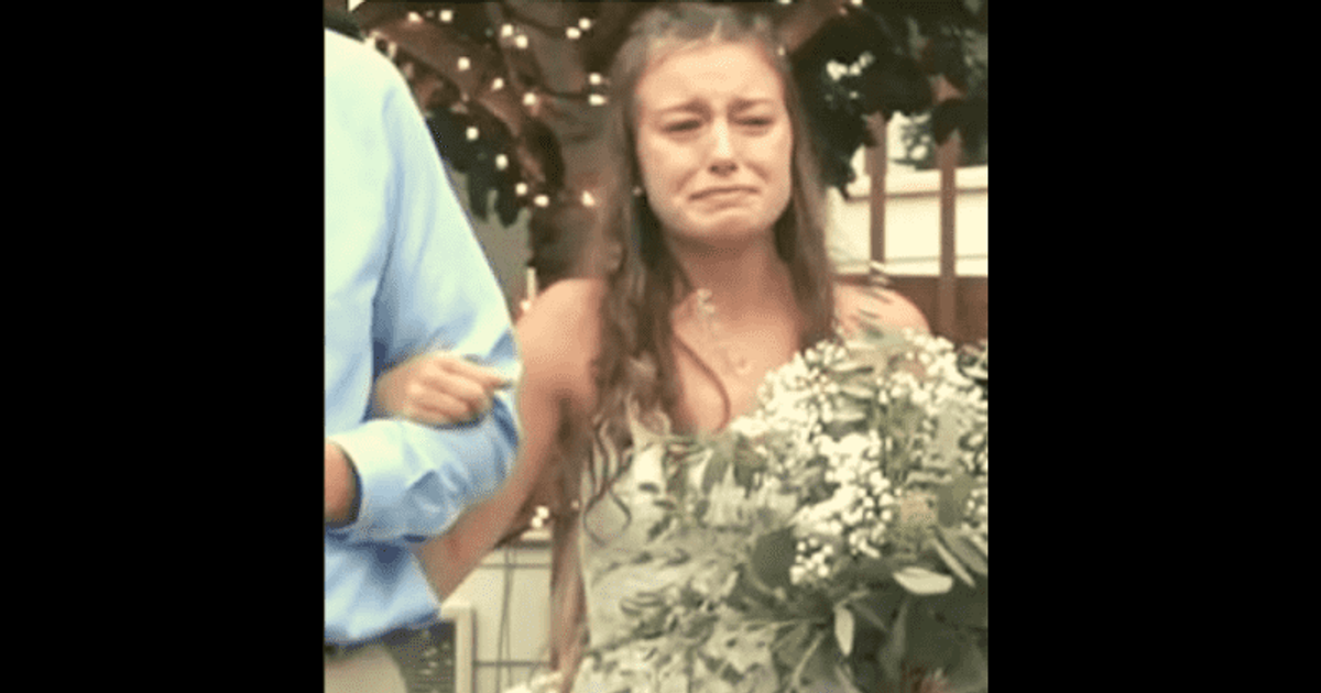 Bride's expression at wedding goes viral as social media wonders is she happy or sad