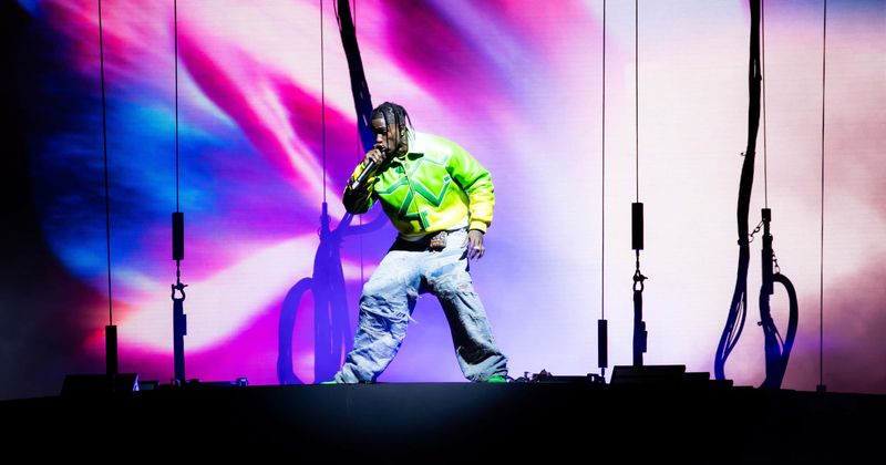 Travis Scott seen at Houston mansion wrapped in Hermes blanket in first pics since Astroworld