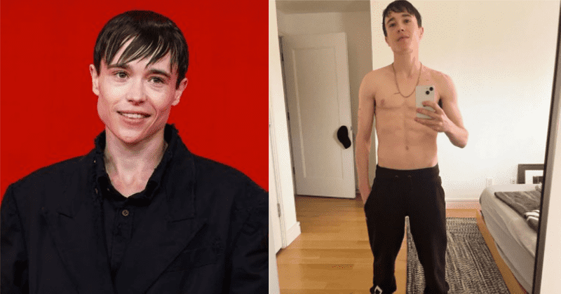 Thirst trap alert! Elliot Page flaunts six-pack abs in sexy shirtless bedroom selfie