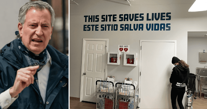 5 people overdose as Bill de Blasio's legal shooting galleries for addicts open in NYC