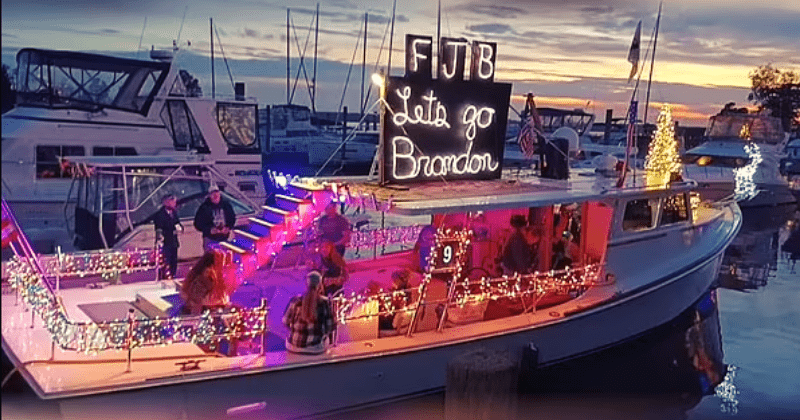 Boat with ‘Let’s go Brandon’ lights stripped of Christmas parade win for being political
