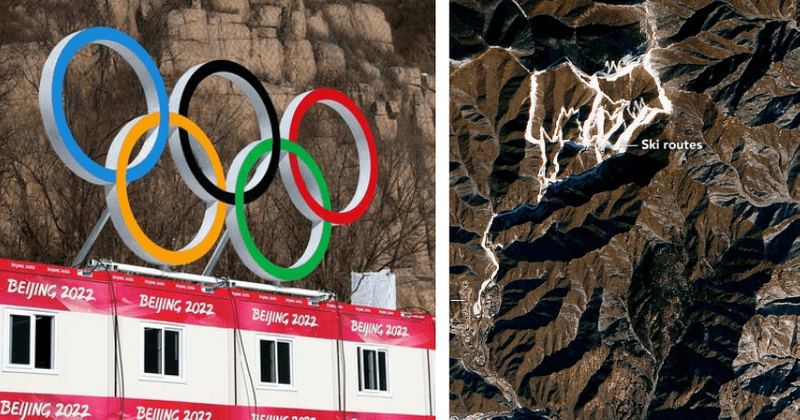 Winter Olympics: NASA pic shows Beijing's ski slopes covered in almost 100% FAKE snow