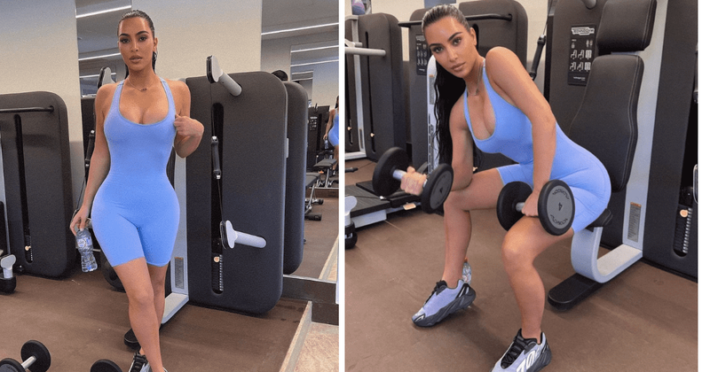 Kim Kardashian accused of 'editing' her hourglass curves in gym selfie amid Kanye West drama