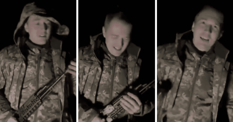 'Hero' Ukrainian soldier tells Russian troops to surrender while they can in viral clip