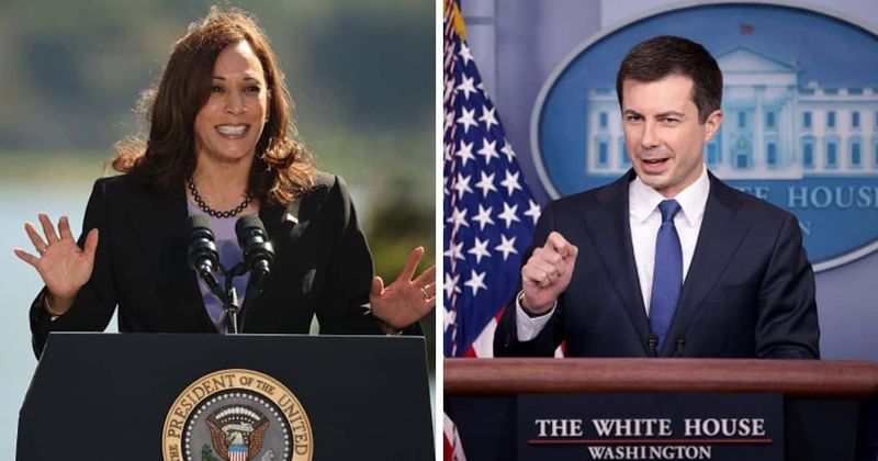 'Dumb & dumber': Kamala Harris & Pete Buttigieg SLAMMED for promoting e-buses amid rising gas prices