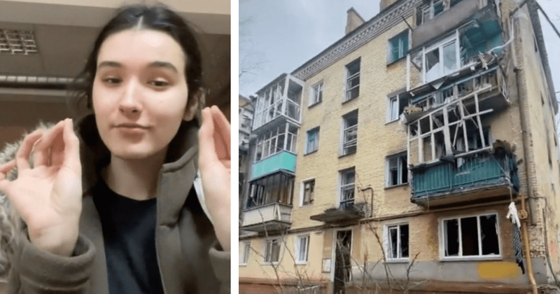 Ukrainian girl living in bomb shelter turns a TikTok sensation with her make-do videos