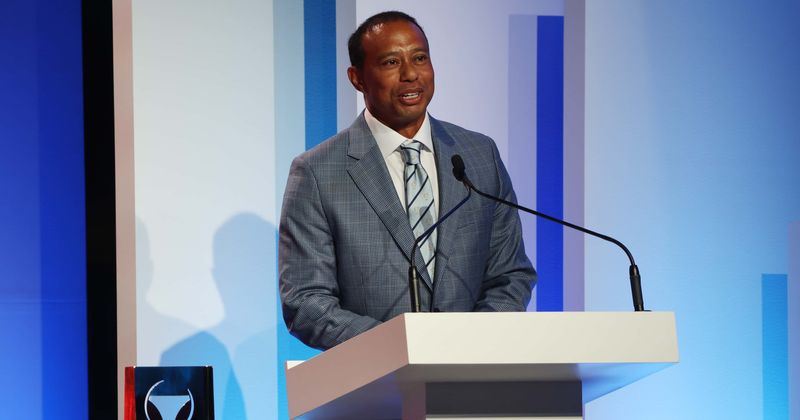 Tiger Woods tearfully remembers parents' struggle as he's inducted into Golf Hall of Fame