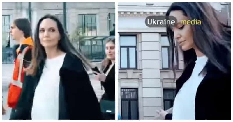 Chilling video shows Angelina Jolie rushed to bomb shelter in Kyiv amid air-raid sirens