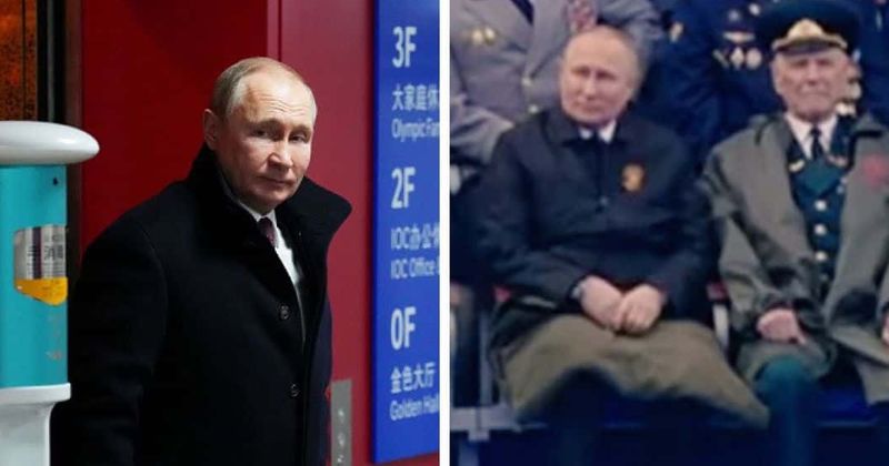 Putin displays more signs of 'ill health' as he limps and uses lap blanket at Victory parade