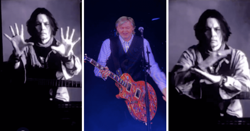 Johnny Depp fans hail Paul McCartney's 'friendship' after singer puts actor up on GIANT SCREEN