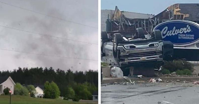 SHOCKING videos show flipped vehicles, damaged homes in Gaylord after deadly tornado hits Michigan town