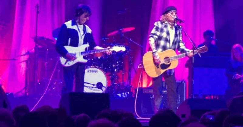 'He's boundless': Fans amazed as Johnny Depp JAMS on stage with Jeff Beck
