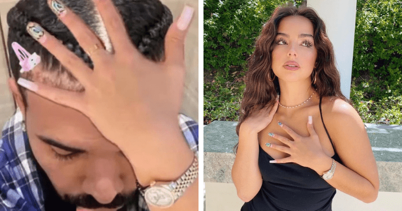 'Creepy behavior': Internet BAFFLED as Drake photoshops Addison Rae's hand on his head