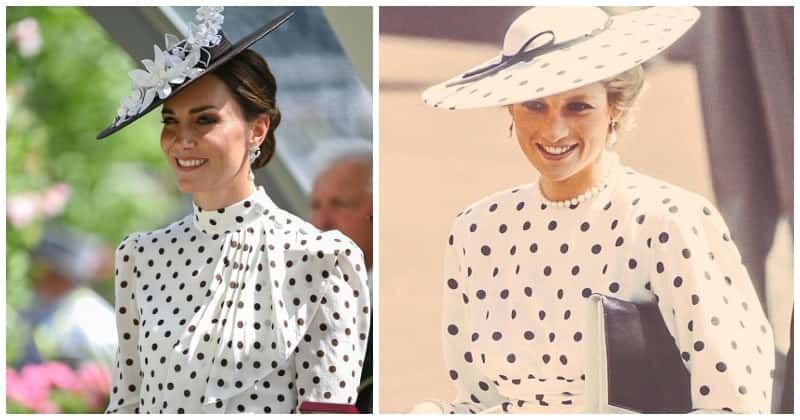 Kate Middleton channels Princess Diana's 1988 Royal Ascot style in chic polka dots
