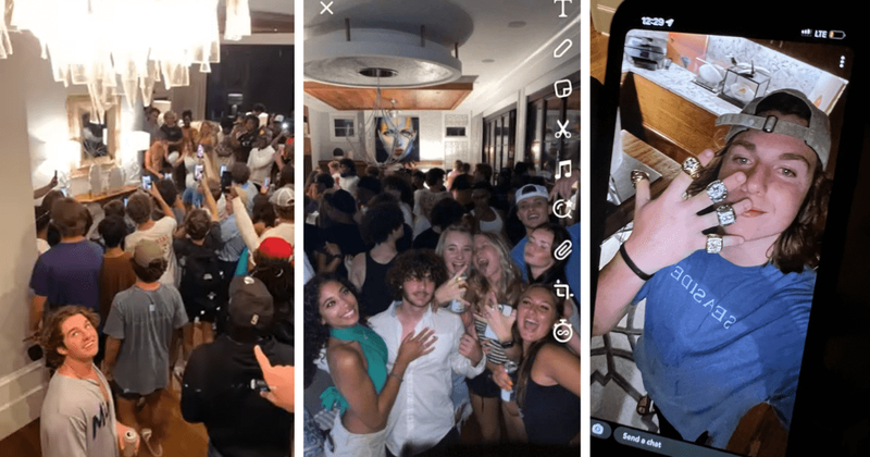 Video footage shows teens who BROKE INTO $8M Florida mansion hosting wild party and boxing match