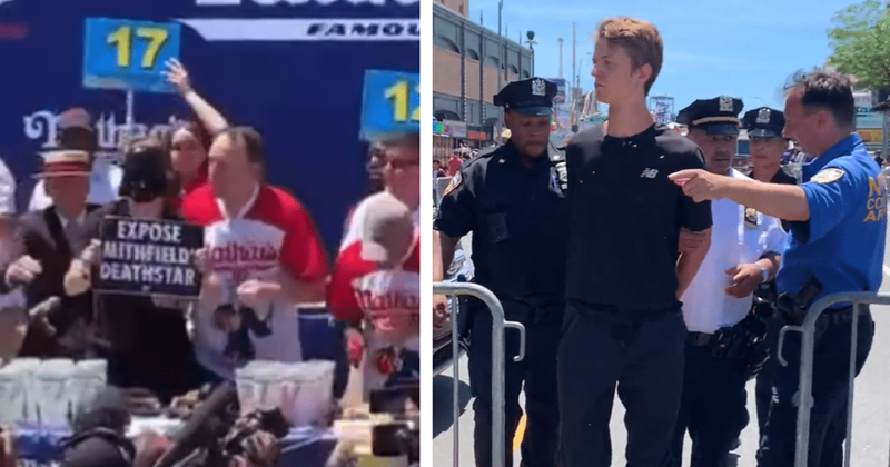 What is Smithfield's Deathstar? Man tackled by Joey Chestnut was protesting pork producer