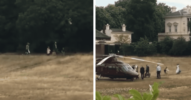 A ROYAL VACATION: Prince William, Kate Middleton and kids spotted boarding helicopter