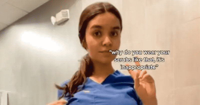 Viral TikTok video shows nurse snap back at trolls who called her tight scrubs 'inappropriate'
