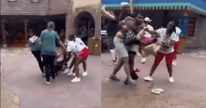 Disney World BRAWL: Viral video shows massive fight break out between families waiting in line