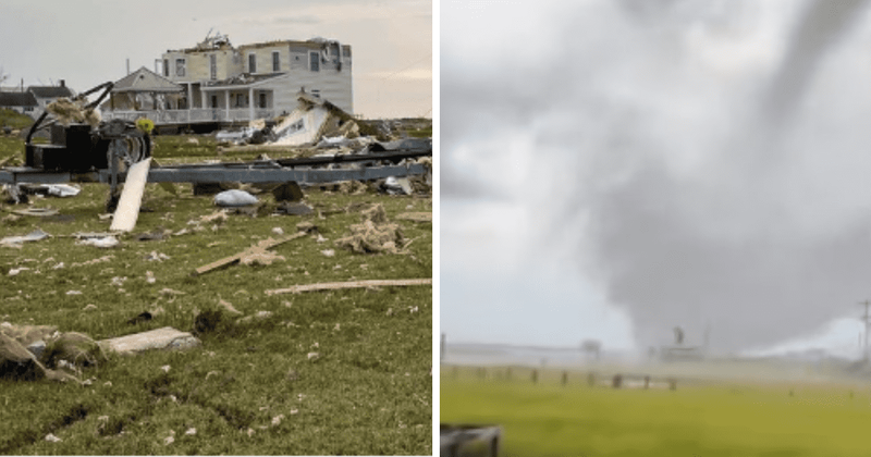 PICS: Shocking aftermath of WATERSPOUT that tore through Maryland island destroying homes