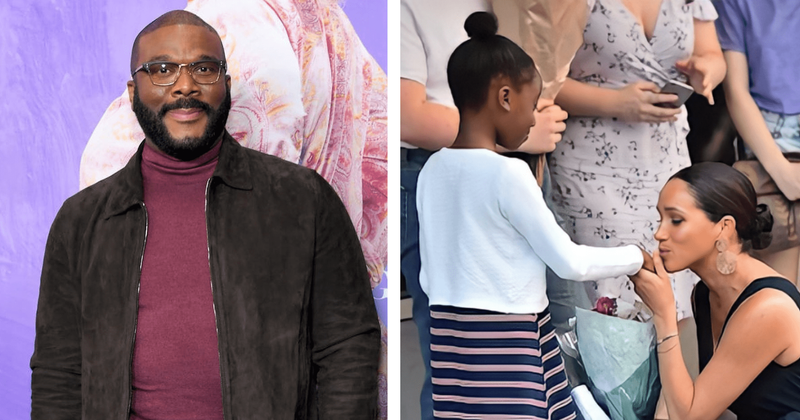 Meghan Markle was kissing her OWN THUMB in photo shared by Tyler Perry, claim Royal fans