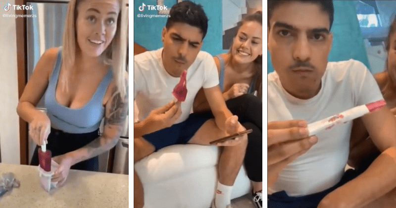 TikTok video of woman surprising partner with popsicle pregnancy reveal has Internet in splits