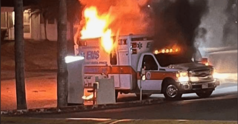 Ambulance EXPLODES outside Adventist hospital leaving patient dead and paramedic in critical condition
