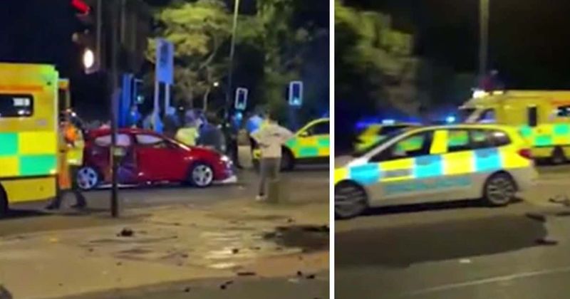 Girl, 12, dies in horrific car collision as two men flee on foot leaving their vehicle behind