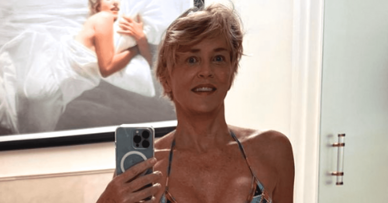 Summer's not over: Sharon Stone, 64, shows off hot bod in tropical print bikini, leaves internet sweating