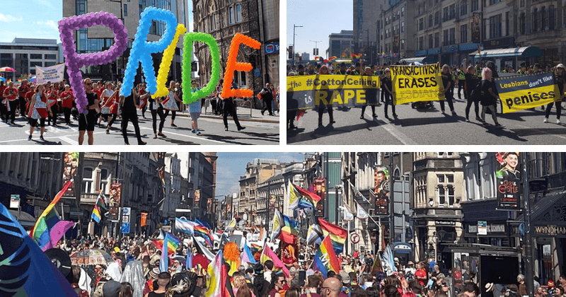 'No place for hate': Police remove lesbian protesters who crashed the Pride Cymru 2022 parade